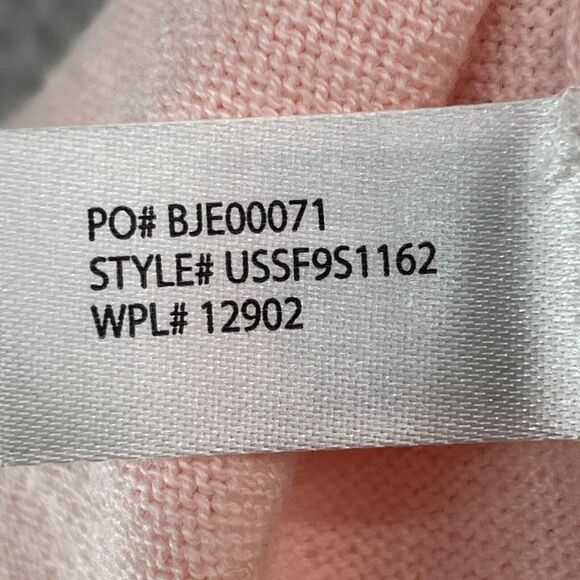 US Polo Assn Sweater Womens L Rose Pink Star Knit Pullover Layering Crew Neck NE - Picture 9 of 10